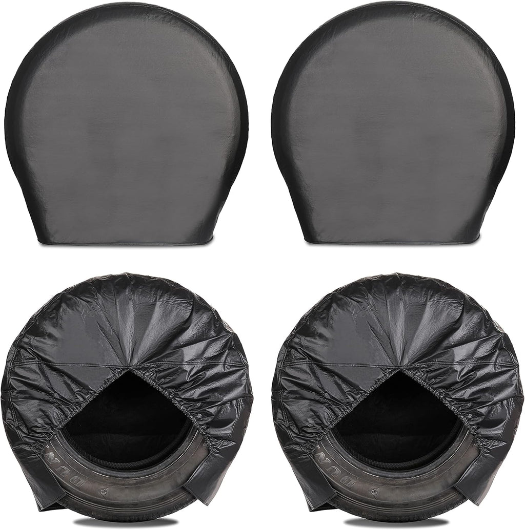 4 Pack Black Heavy Duty Tire Covers Y989