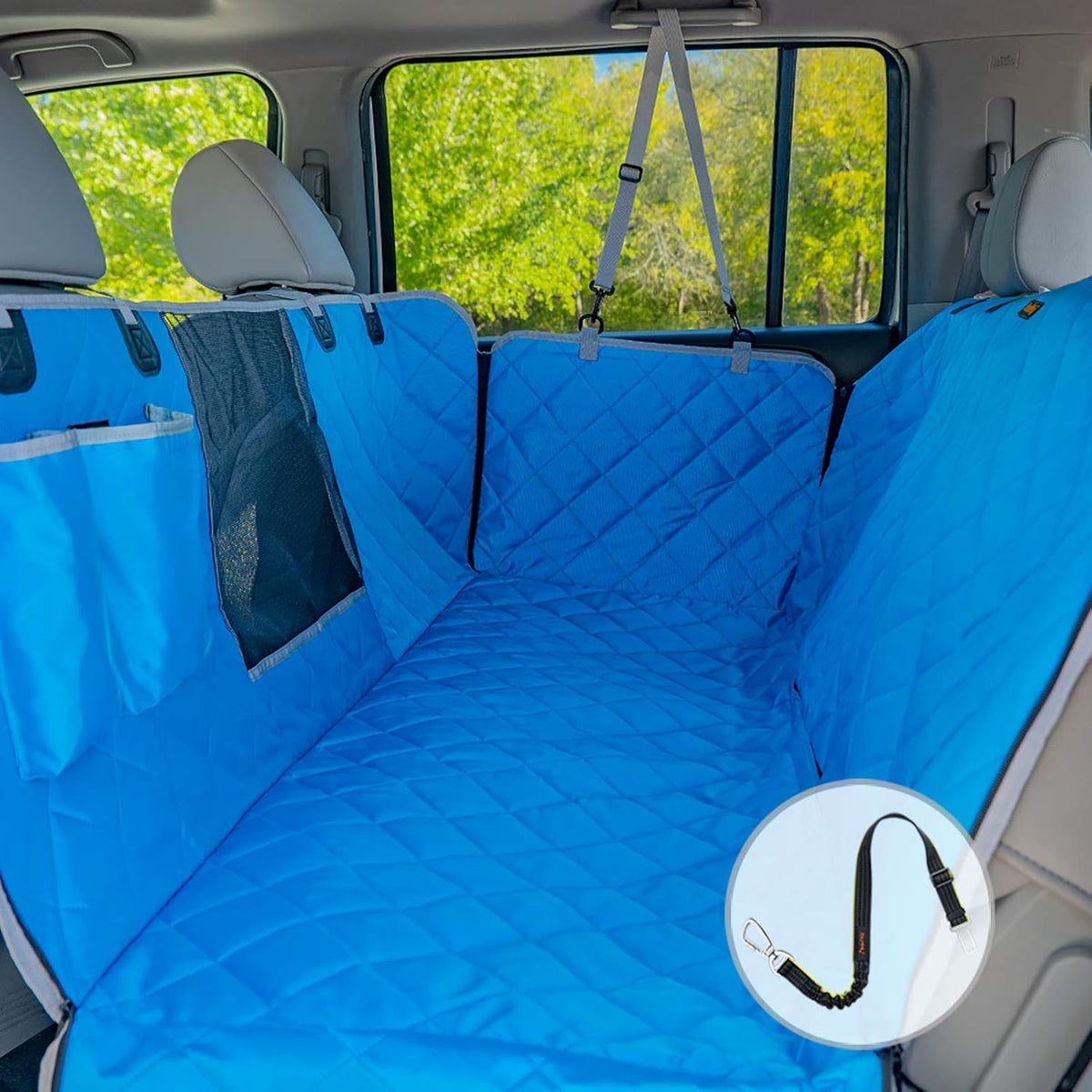 Waterproof Dog Car Seat Cover with Mesh Window M507