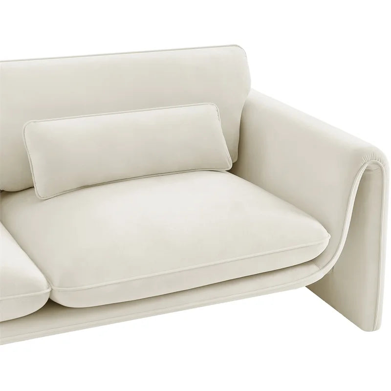Cream Velvet Loveseat K2468