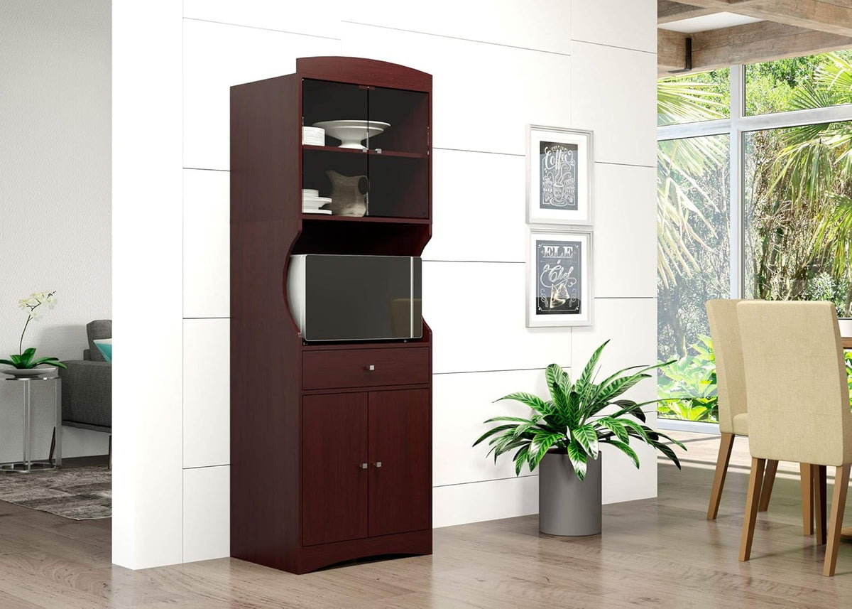 Grey Microwave Stand with Cabinet U930