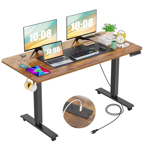 Electric Standing Desk 55 x 24In with Charging Station Y63443