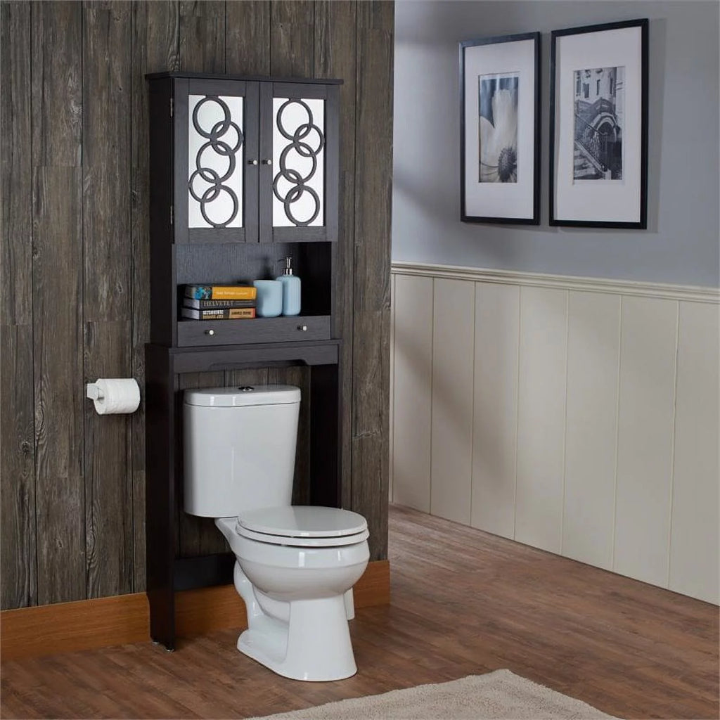 Cappuccino Wood Bathroom Space Saving Cabinet R3332