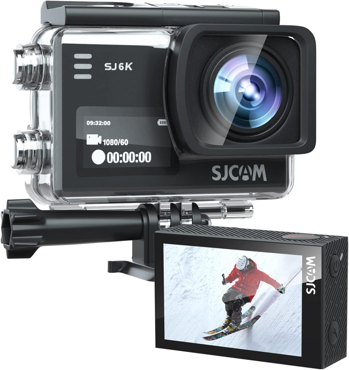 4K30FPS Action Camera 170 Degree Wide Angle 98FT Waterproof with Case T132491