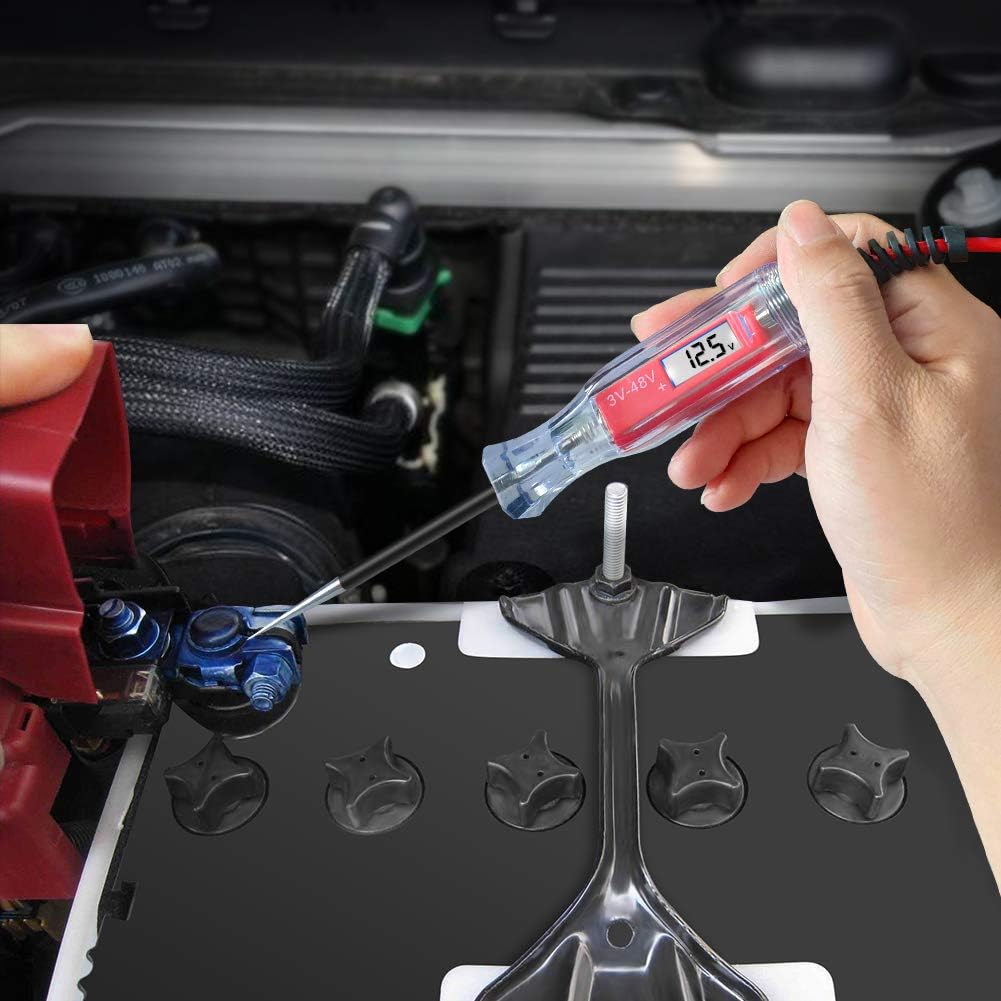 3-48V Digital LCD Circuit Tester with Extended Spring Wire T221