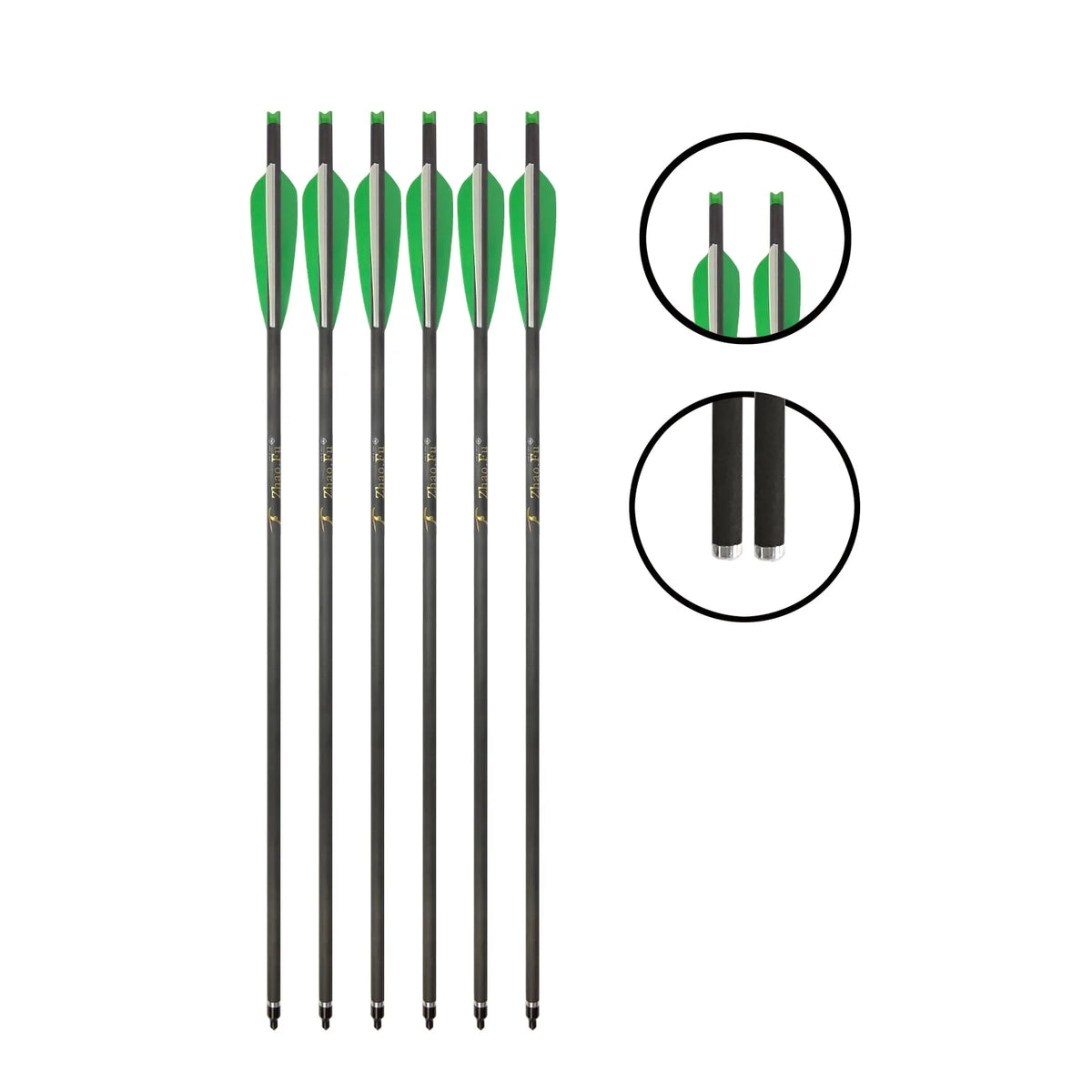 20 Inch Carbon Crossbow Bolts 12 Pack V706059