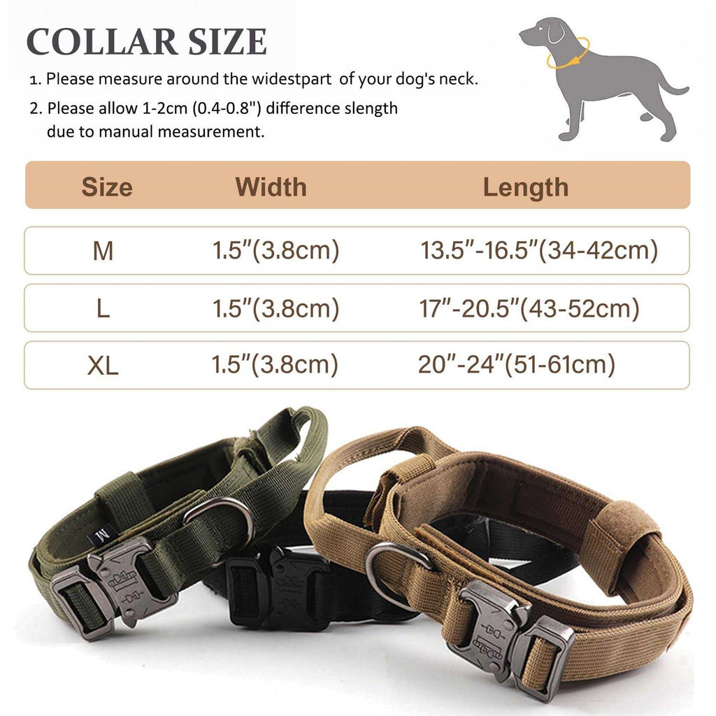 Adjustable Nylon Tactical Dog Collar with Control Handle H95166