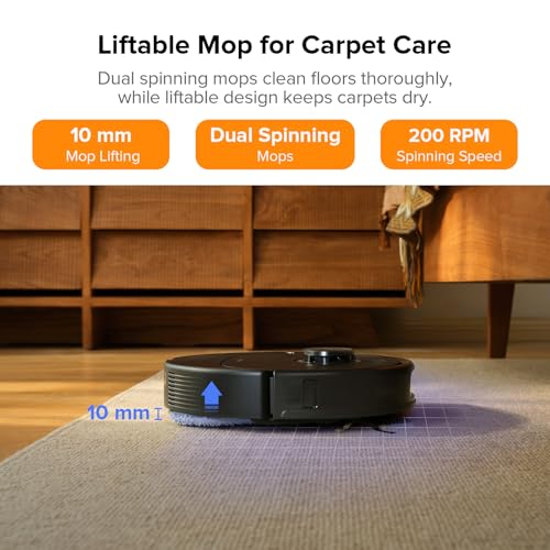 Robot Vacuum and Mop with Auto Mop Washing&Drying R598
