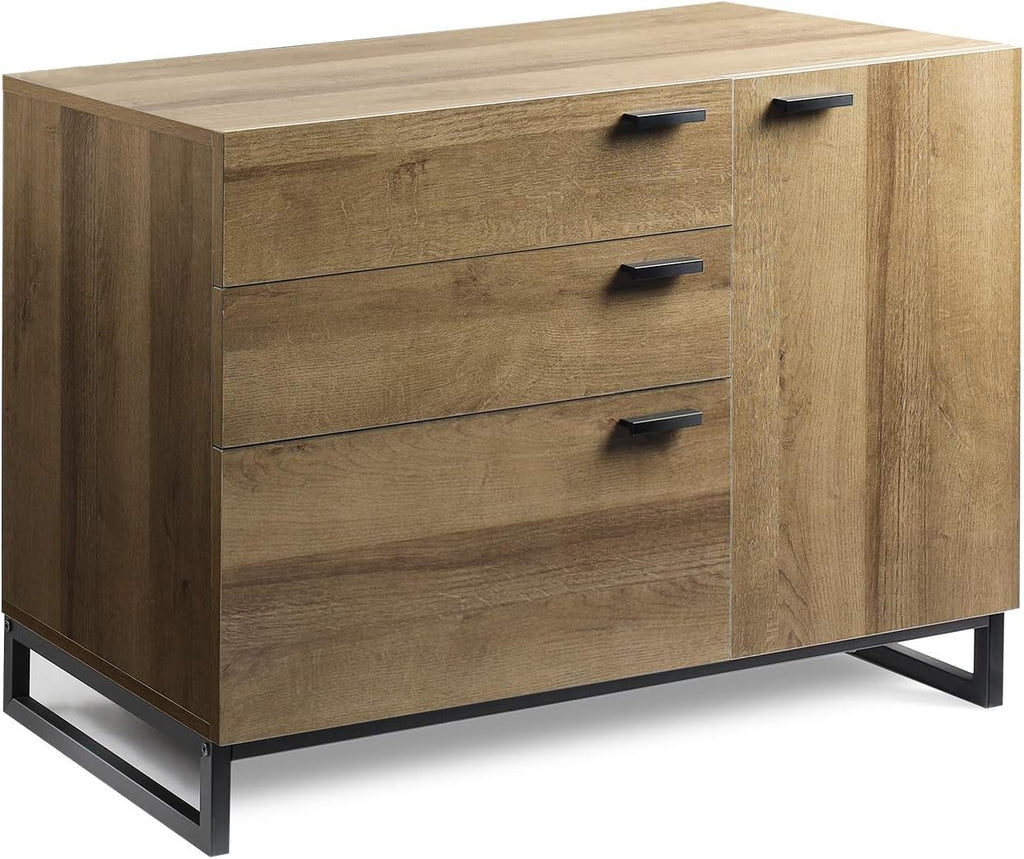 3 Drawer Wood Dresser with Side Door M226