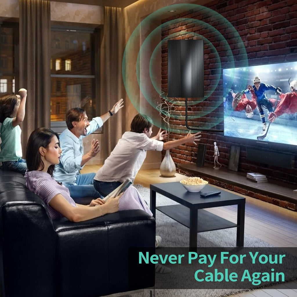 Digital TV Antenna 380 Miles Range Indoor Outdoor 4K 1080P B3095