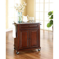 Solid Granite Top Portable Kitchen Cart/Island P572898
