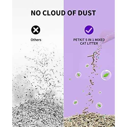 5 in 1 Mixed Cat Litter, Strong Clumping, Unscented Ultra Absorbent I92744