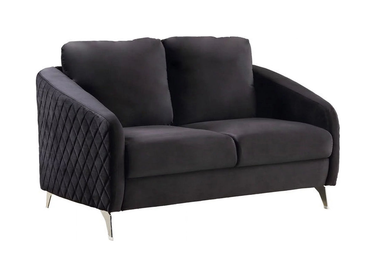 Black Velvet Loveseat X50579
