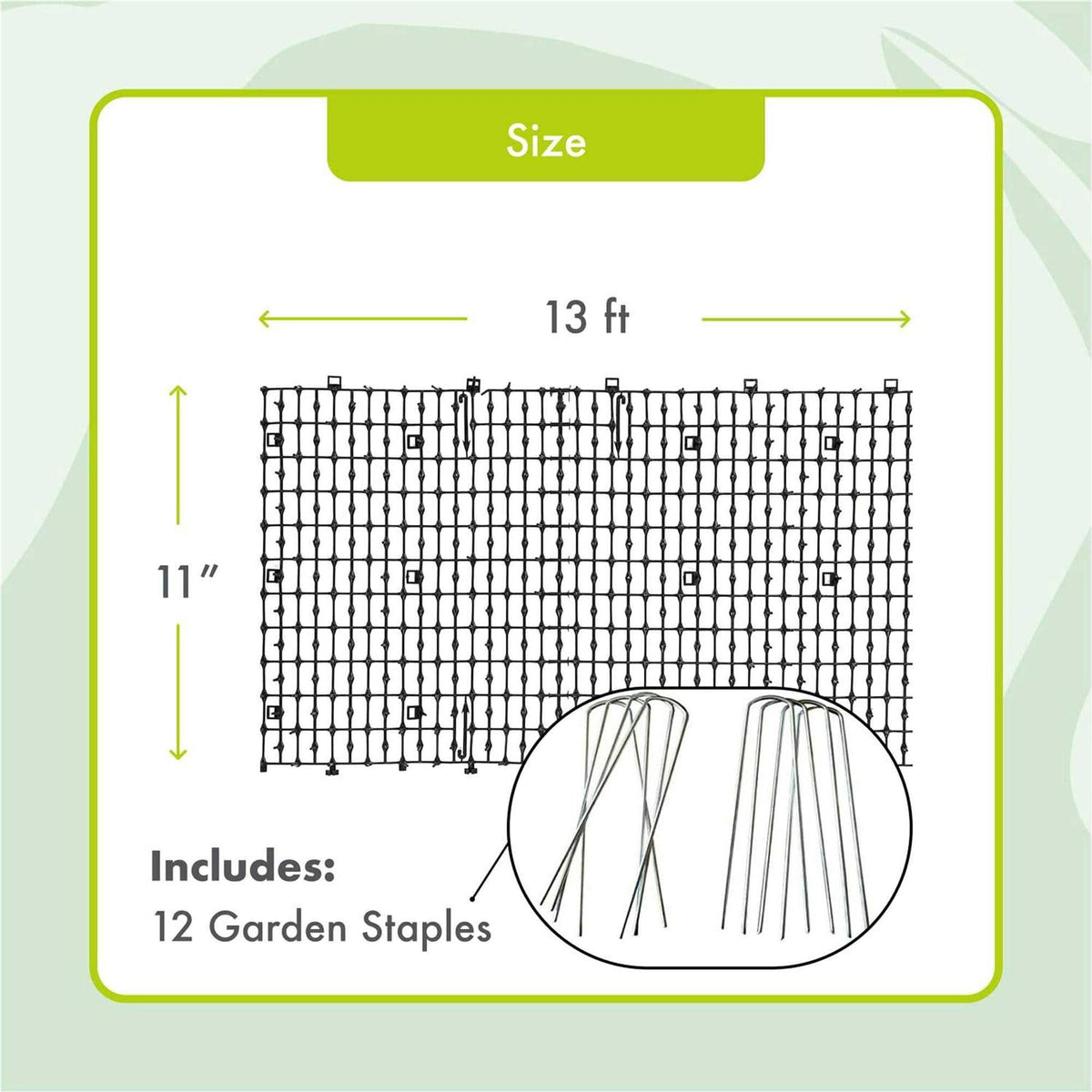 Outdoor Cat Scat Mat with 12 Garden Staples G333