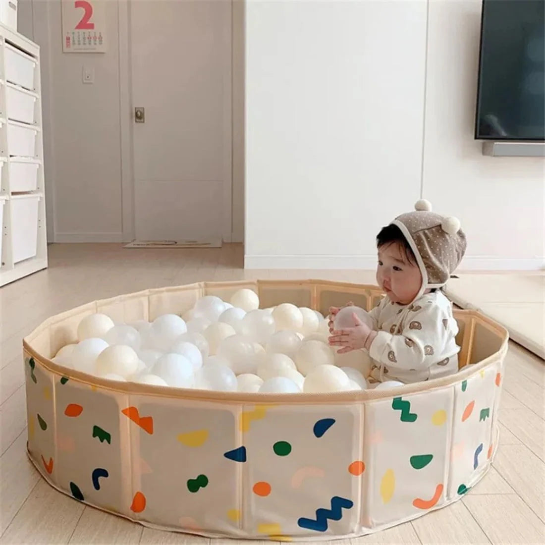 Collapsible Hard Plastic Dog Pool 32 Ball Pit J303096