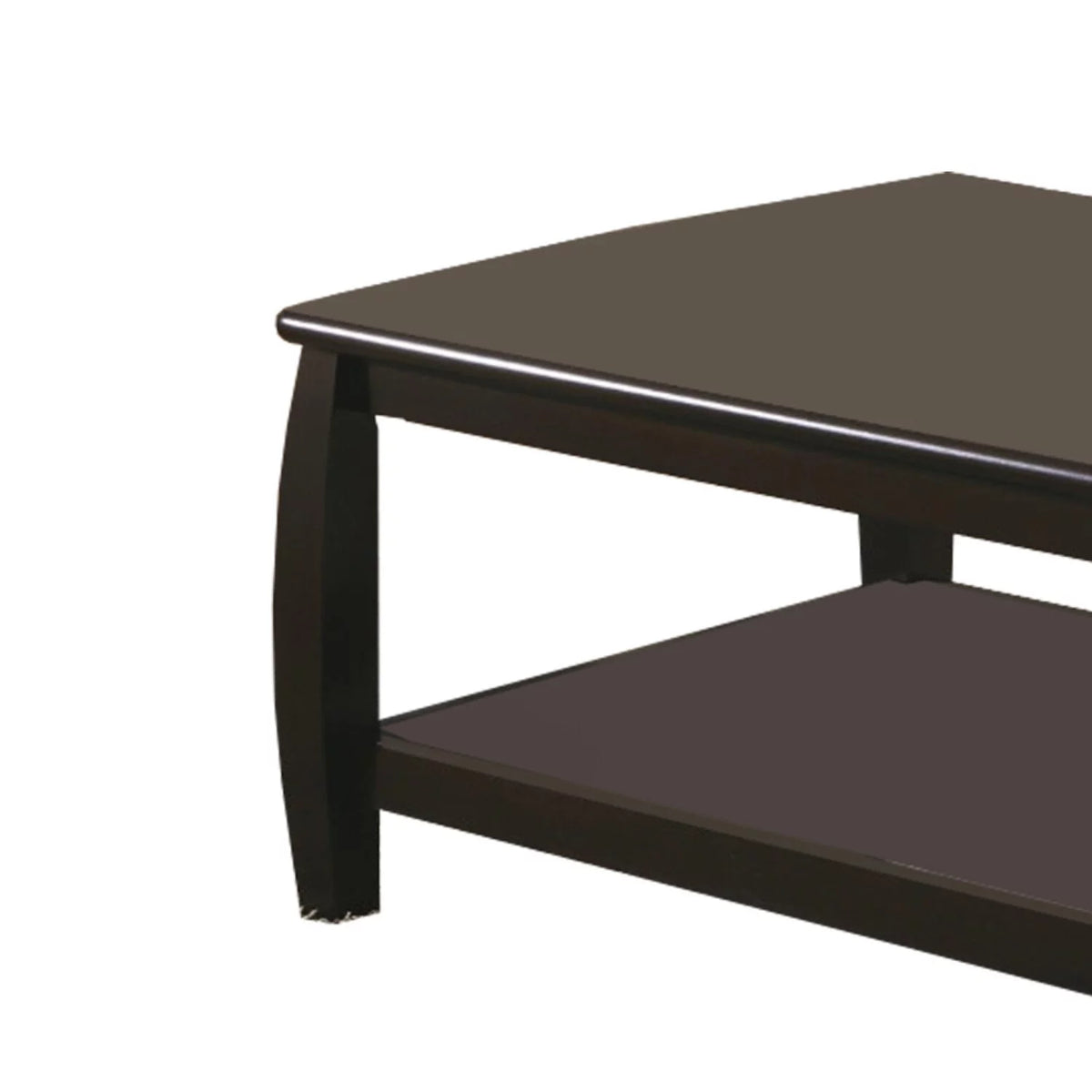 Round Contemporary Wood Coffee Table J113