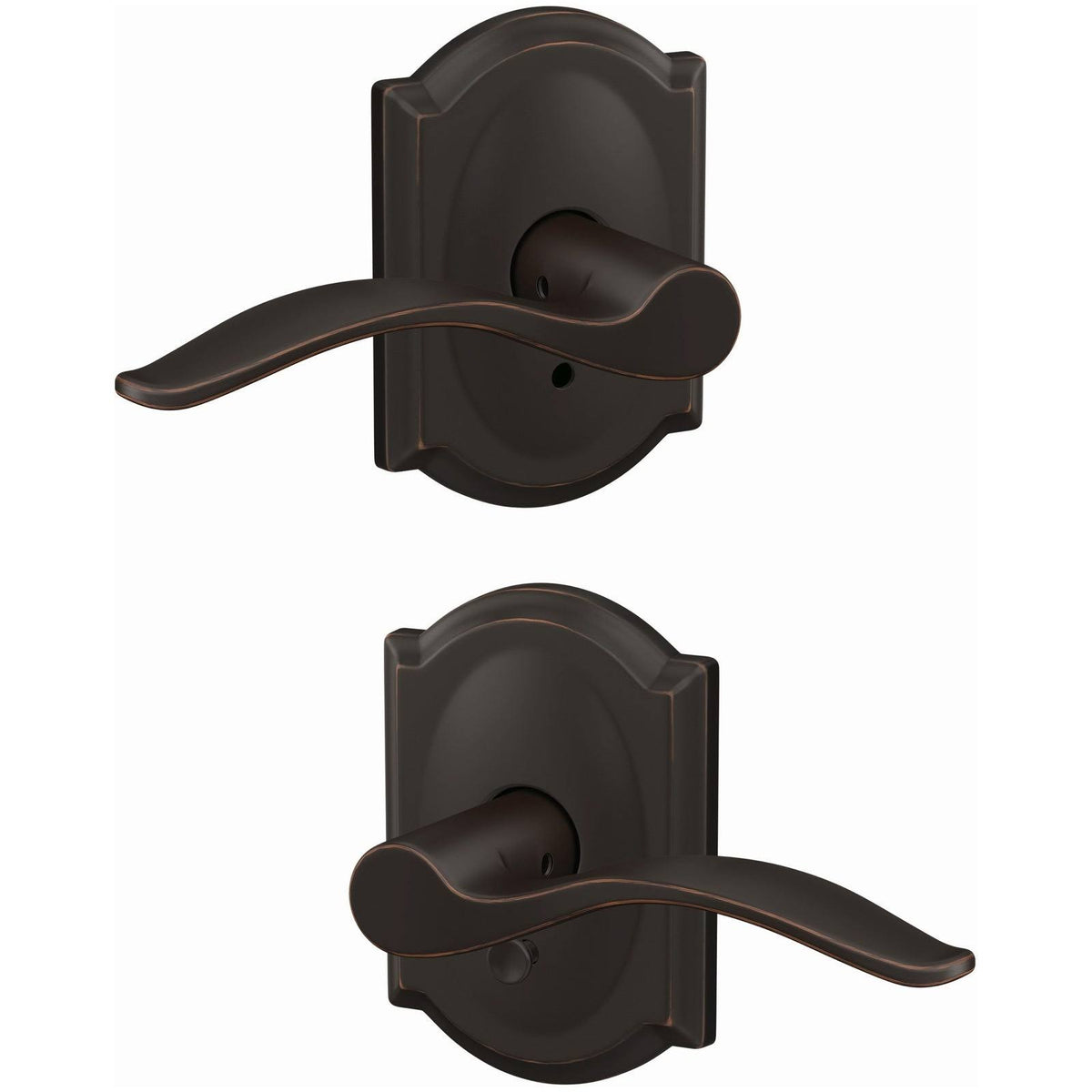 Satin Nickel Door Lever Set R220
