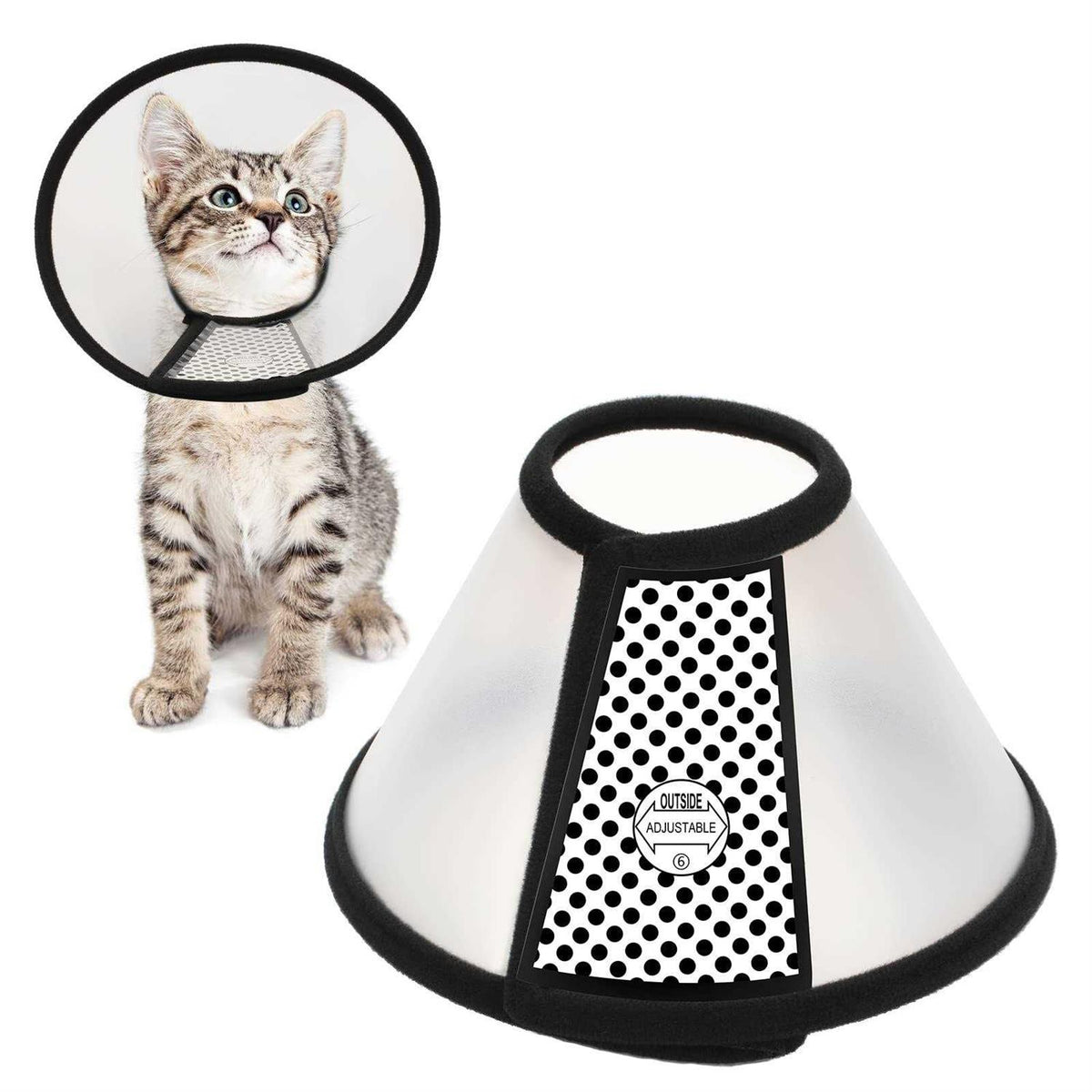 Adjustable Recovery Pet Cone E-Collar F986545