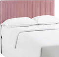Light Blue Channel Tufted Performance Velvet Full / Queen Headboard V727