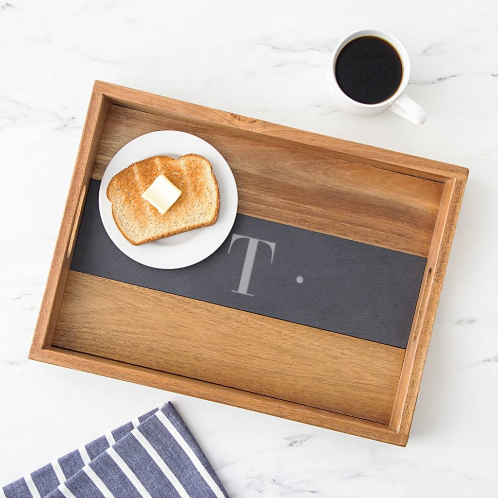 Acacia and Slate Tray X80940