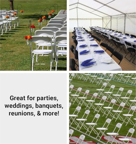 Blue 4 Pack Heavy Duty Poly Plastic Stackable Folding Chairs S11662