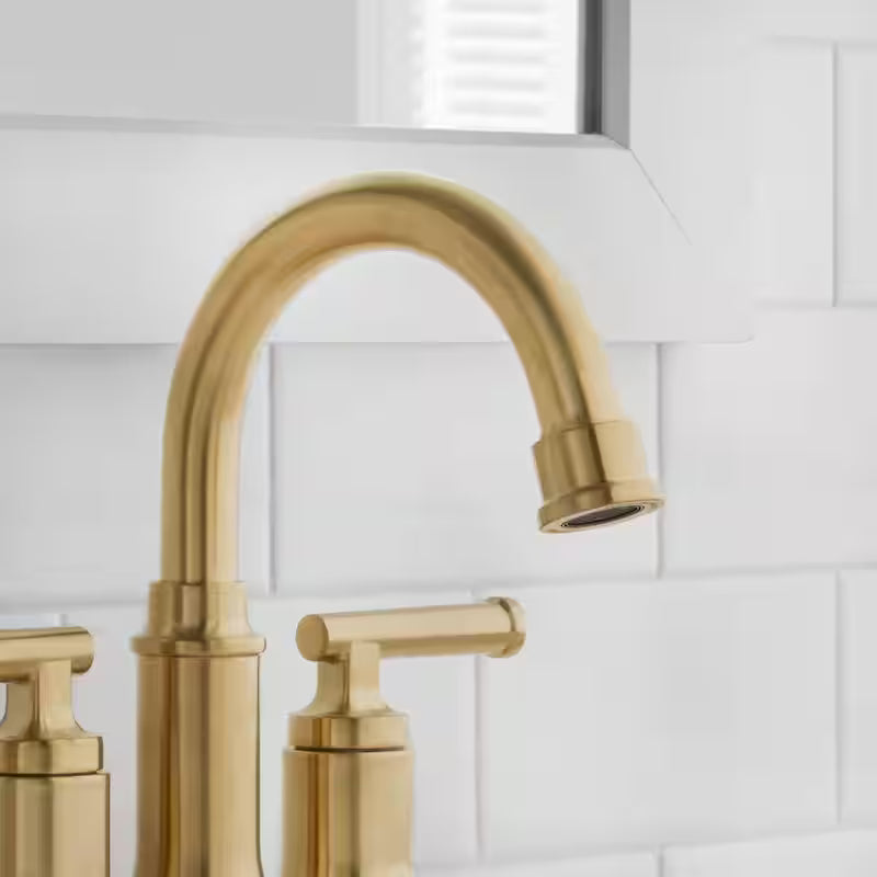 2-Handle High-Arc Bathroom Faucet in Matte Gold N4559