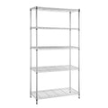 5-Tier Heavy Duty Steel Wire Shelving Unit in Chrome V1294