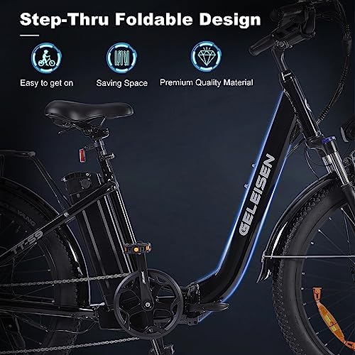 1200W 30MPH 26" Fat Tire 7-Speed Folding Electric Bike U952450