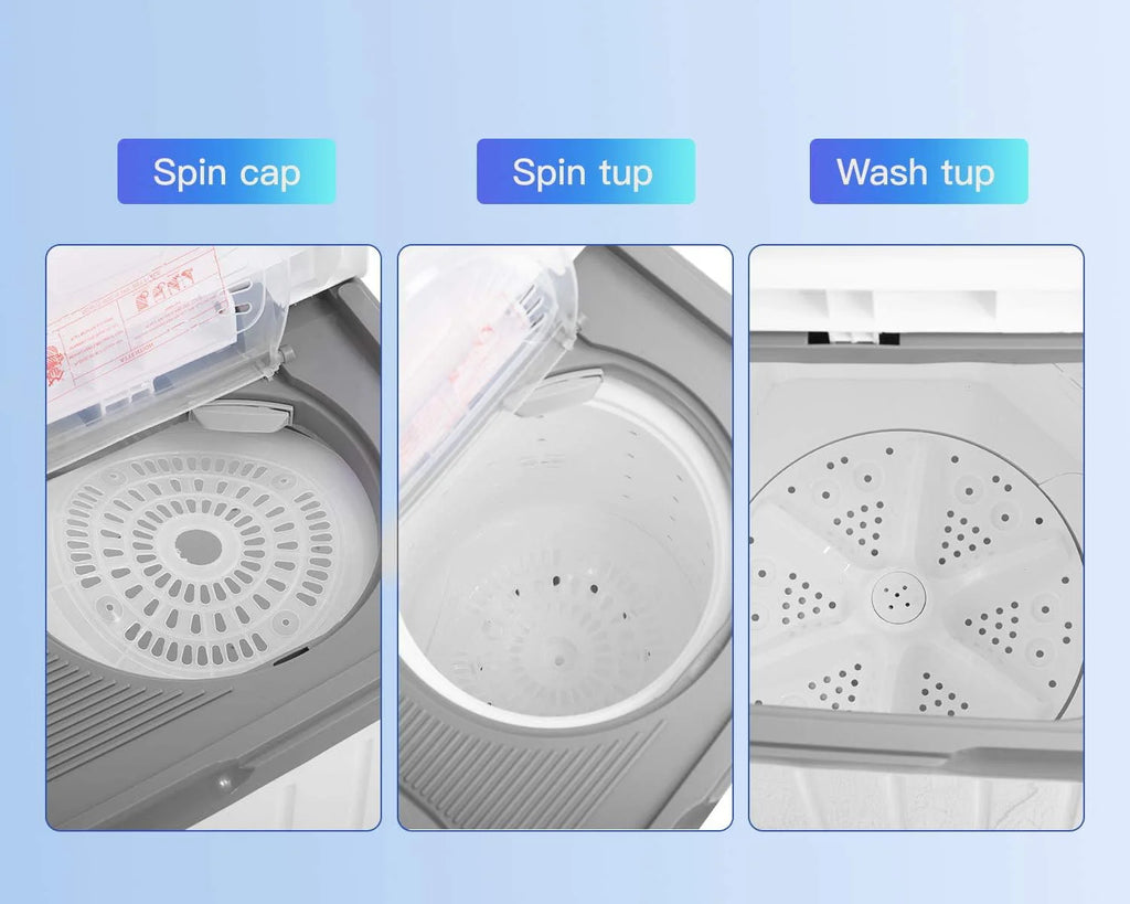 Portable Mini Compact Twin Tub Washing Machine 10 lbs Capacity White J27154
