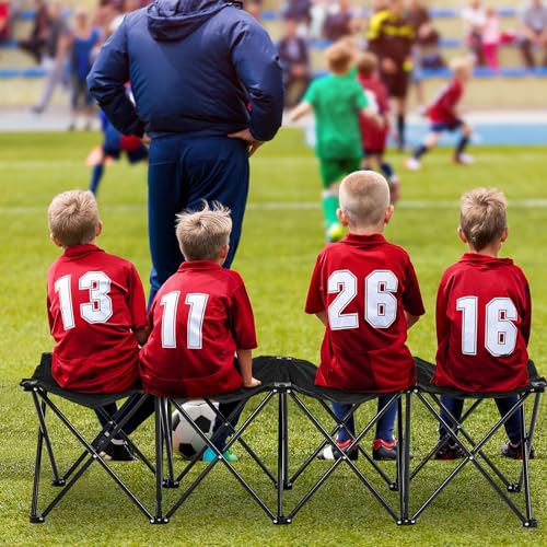 Folding 6 Seats Portable Sports Team Bench with Storage Bag I252599