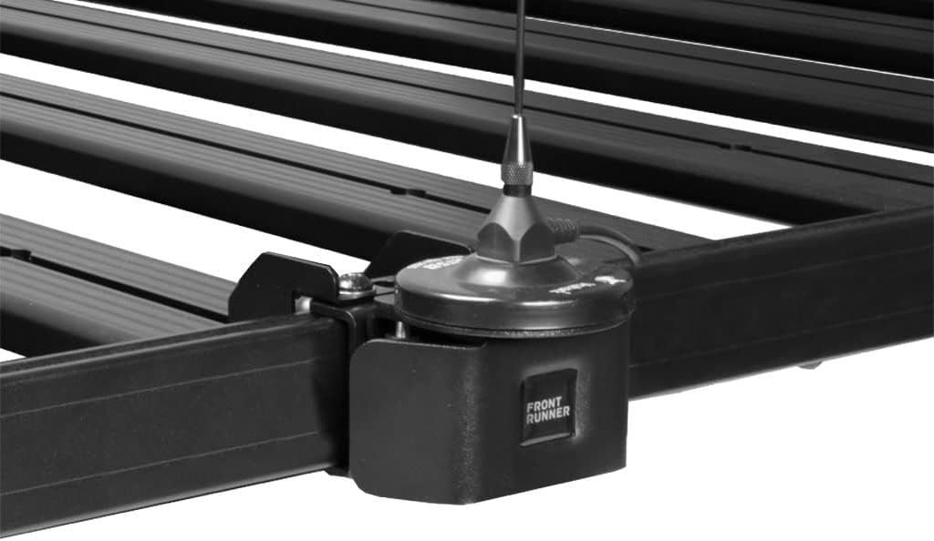 Antenna Mount Spring Loaded Clamp Bracket for Roof Racks (Black) D887