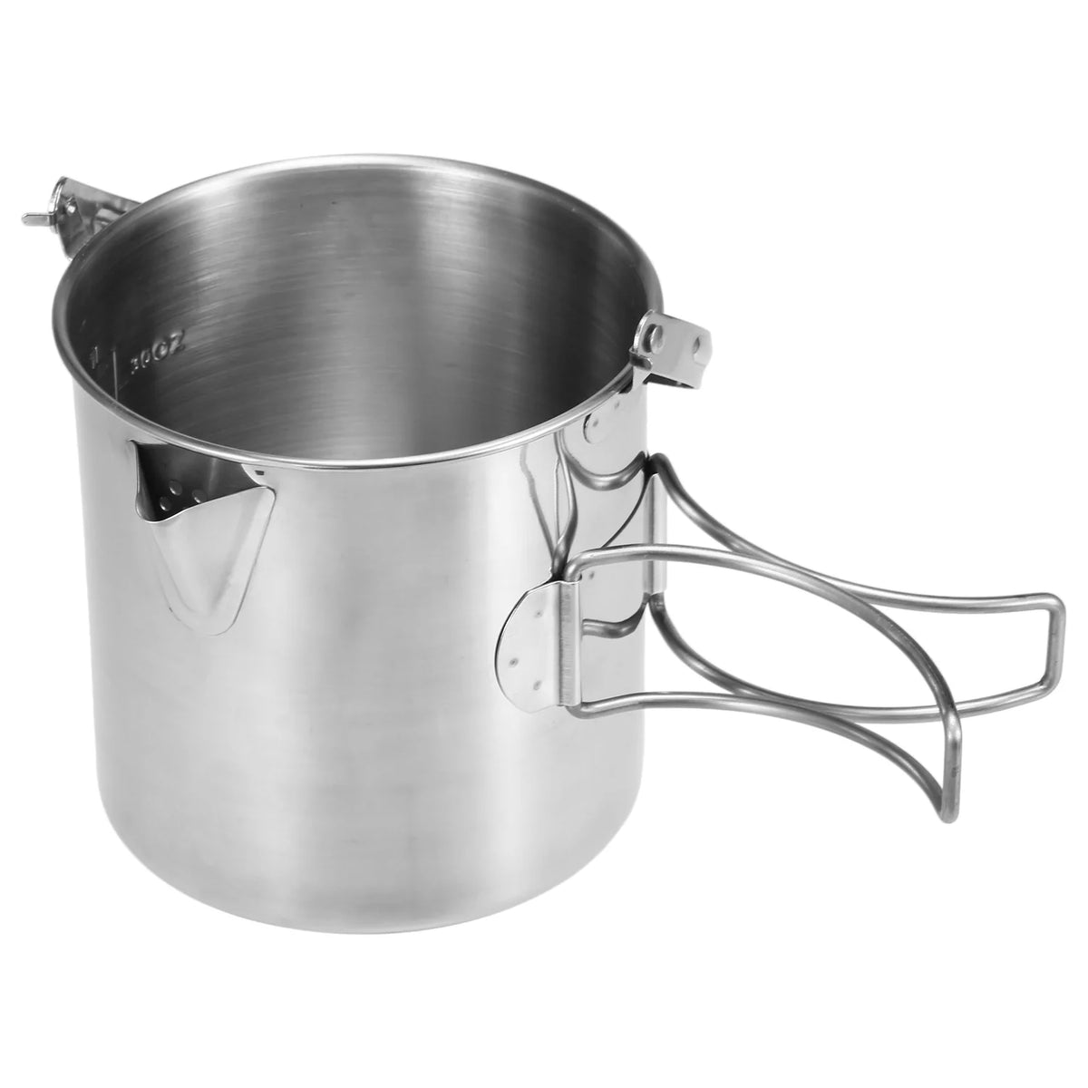 Stainless Steel 1L Cooking Kettle with Foldable Handle S5012