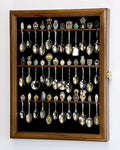 Spoon Display Case Cabinet Holder Rack Wall Mounted Walnut Finish F43742
