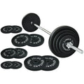Cast Iron 100-Pound Barbell Set with Star Locks U5501