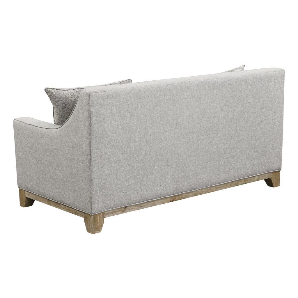 Gray Loveseat with Button Tufting U978