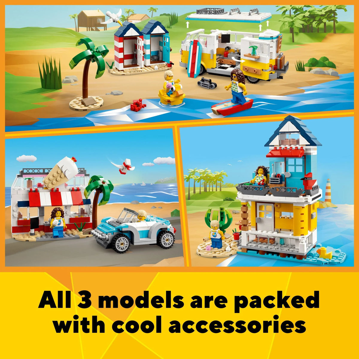 3 in 1 Beach Camper Van Building Kit H7231