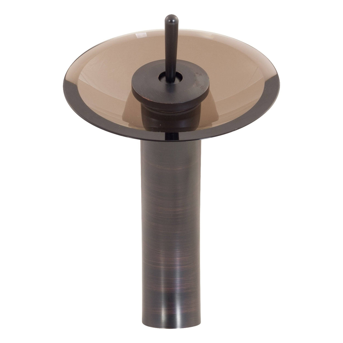 Oil Rubbed Bronze Vessel Faucet with Brown Glass X417704