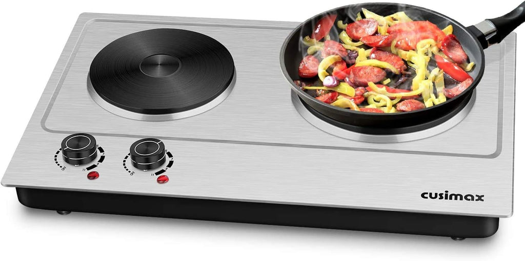 Cast Iron Electric Hot Plate Portable Burner Pack of 2 U888