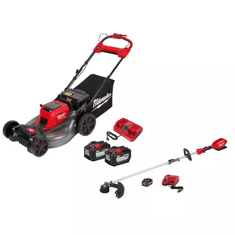Brushless Cordless 21 in. Self-Propelled Lawn Mower with String Trimmer B29094