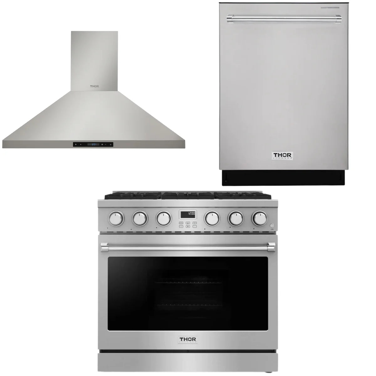 36 Gas Range, Range Hood and Dishwasher N5929