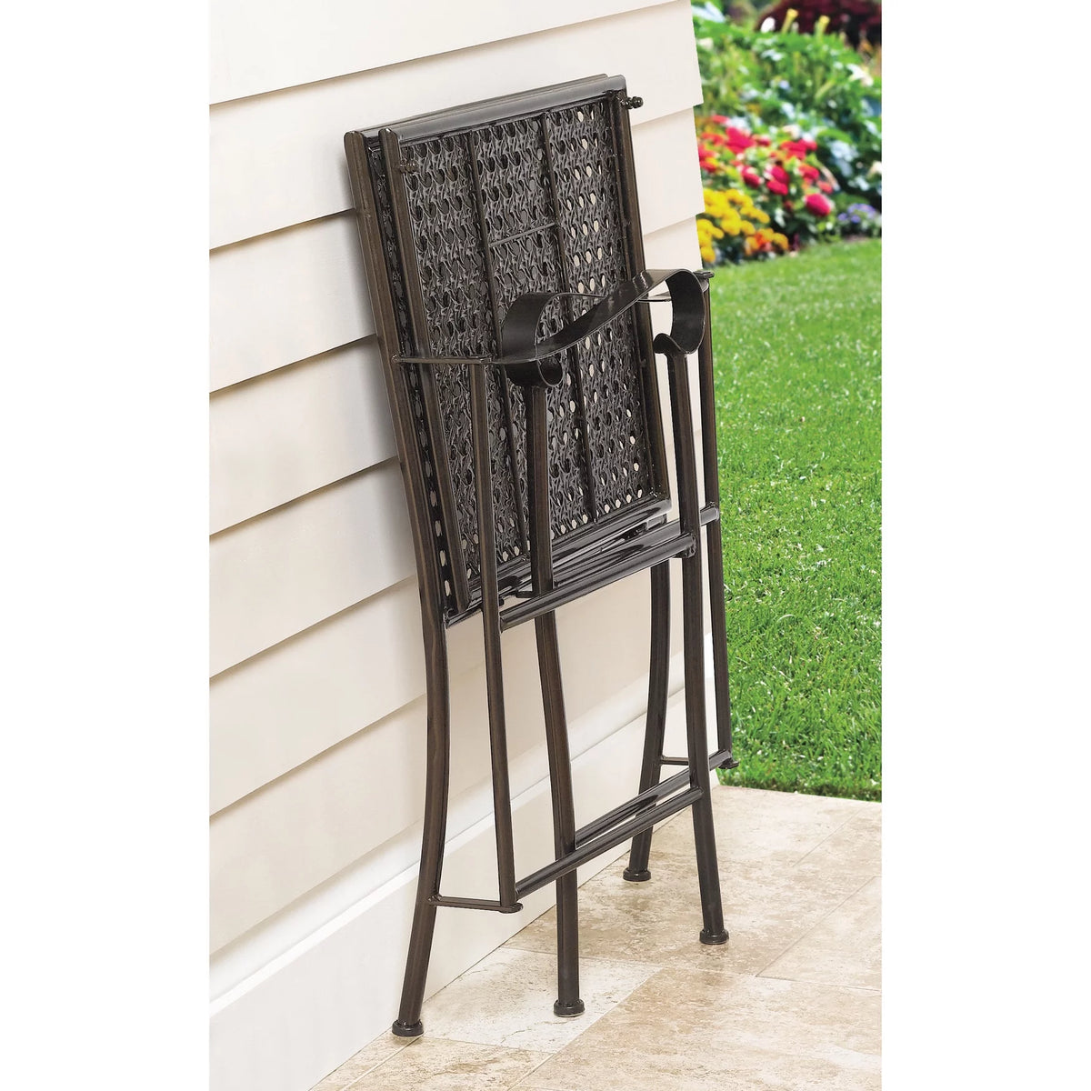 Blue Folding Chair With Cushion A470