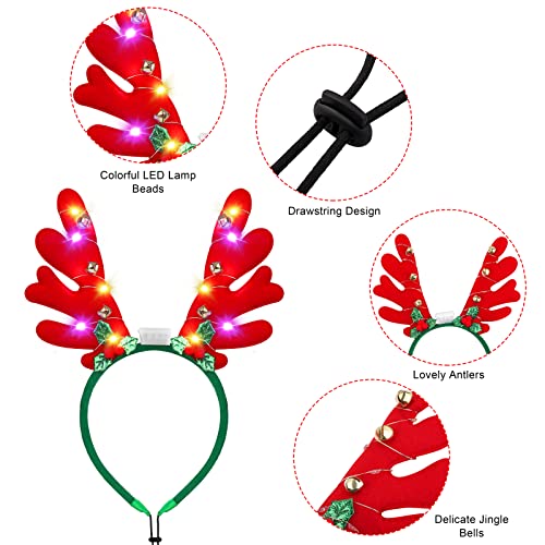Light up Pet Christmas Headbands 3 Pieces V237