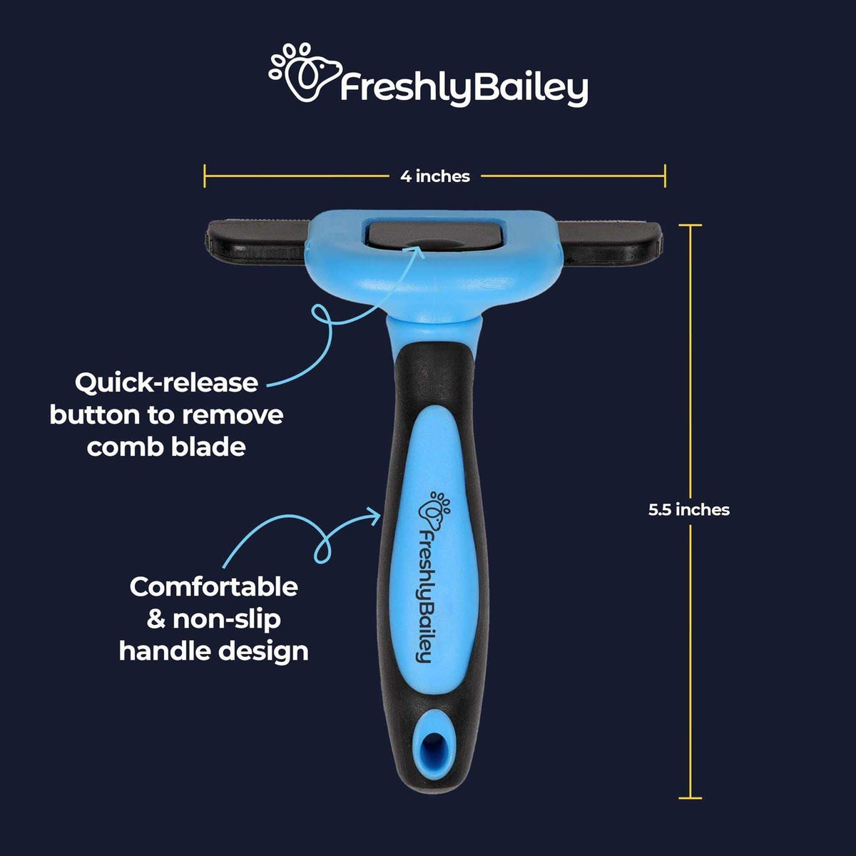 Deshedding Brush for Short Haired Dogs & Cats Y373