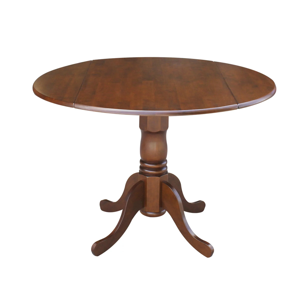 42 in Solid Wood Dining Table with 4 Splat Back Chairs R177329