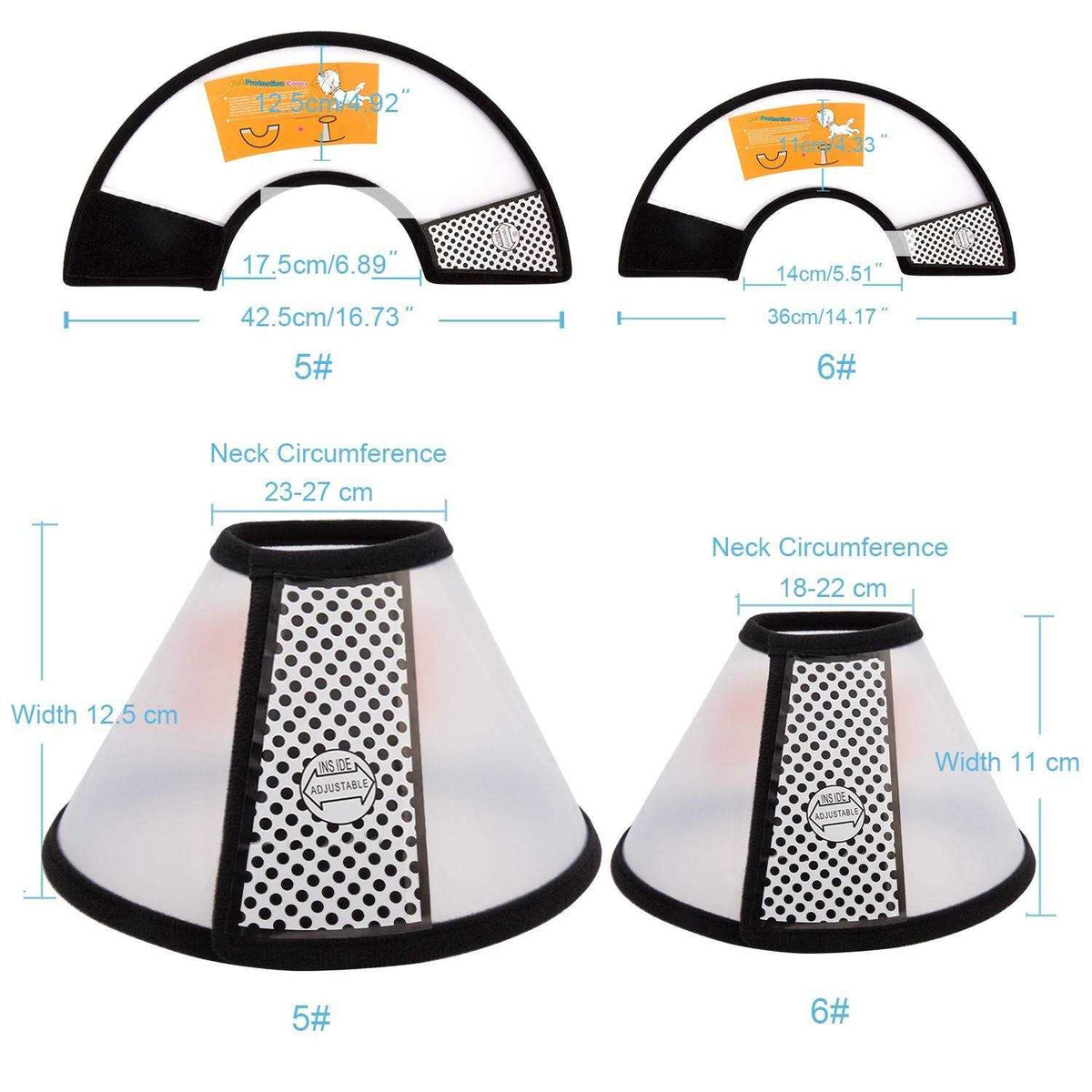 Adjustable Recovery Pet Cone E-Collar F986545