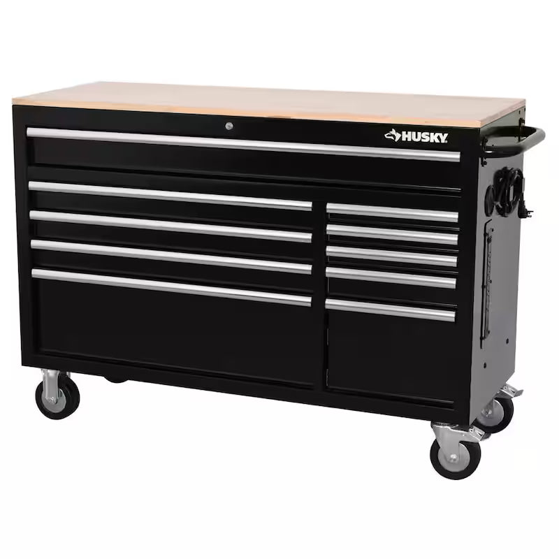 Black Mobile Workbench Cabinet K3037