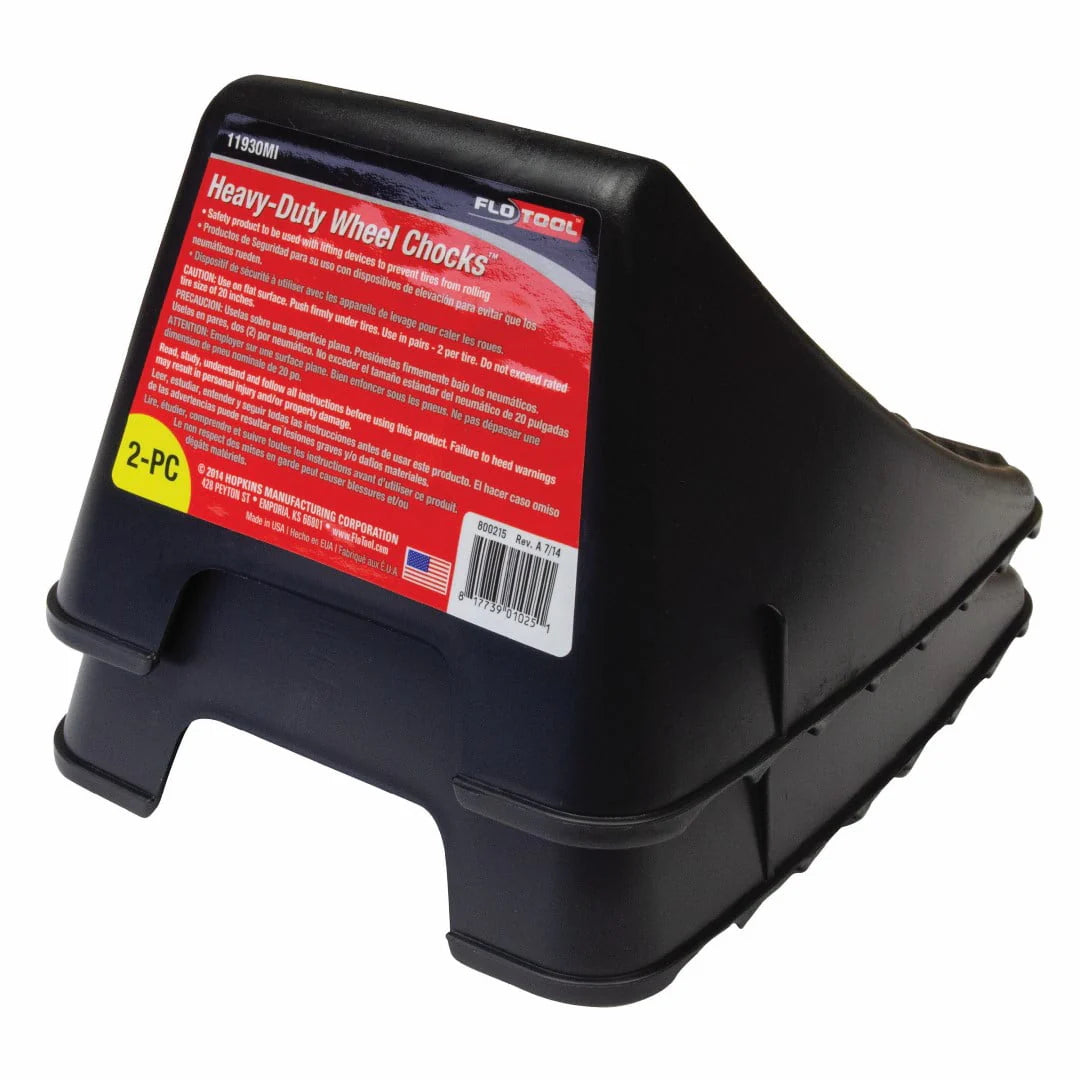 Black Resin Wheel Chocks, 2 Pieces Z498