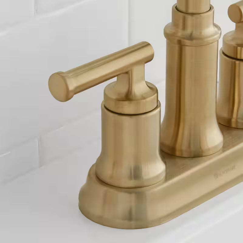 2-Handle High-Arc Bathroom Faucet in Matte Gold N4559