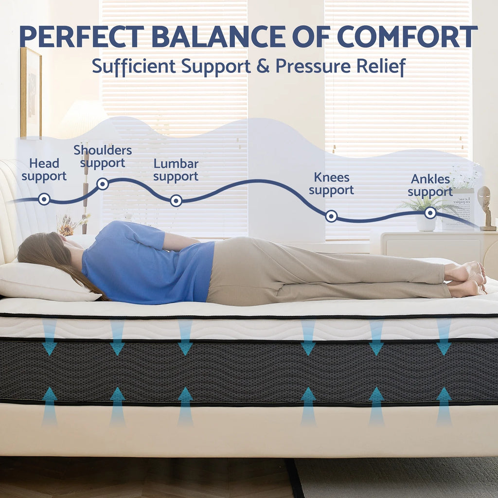 14 inch Hybrid Gel Memory Foam Queen Mattress B13971