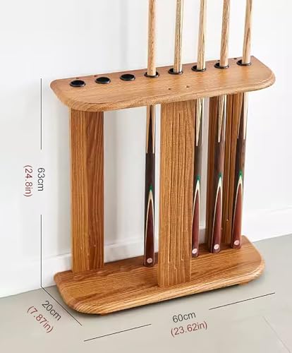 Light Brown Pool Cue Rack for 8 Sticks E11254