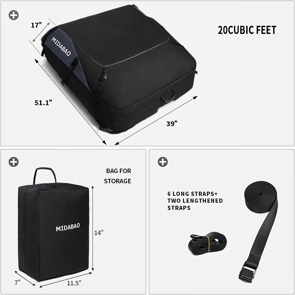 20 Cubic Waterproof Car Roof Top Carrier R519